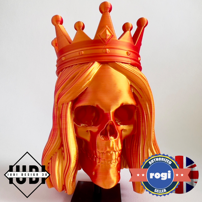 Queen Skull | 3D Printed Home Decor - Large