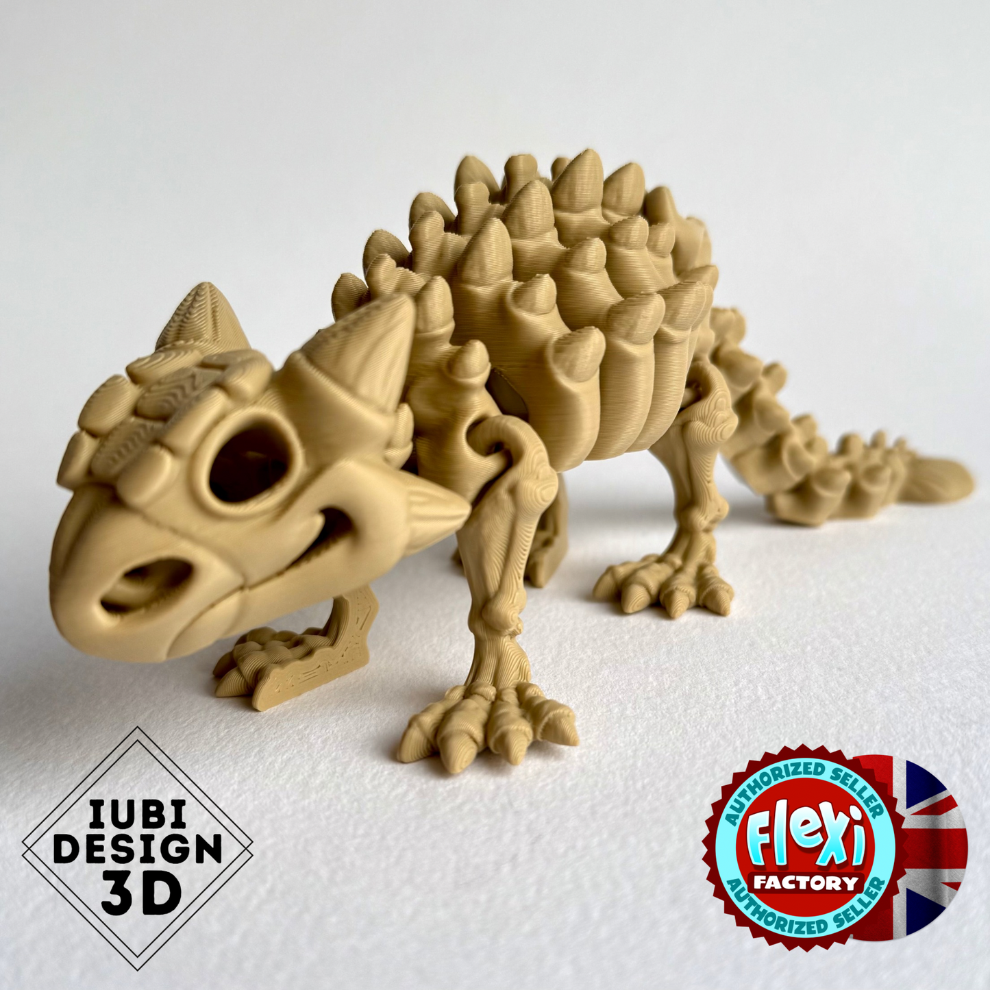 3D Printed Skeleton Ankylosaurus | Articulating Dinosaur