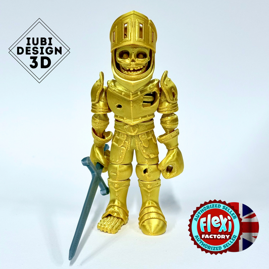 3D Printed Skeleton Knight | Articulating Figure with Sword
