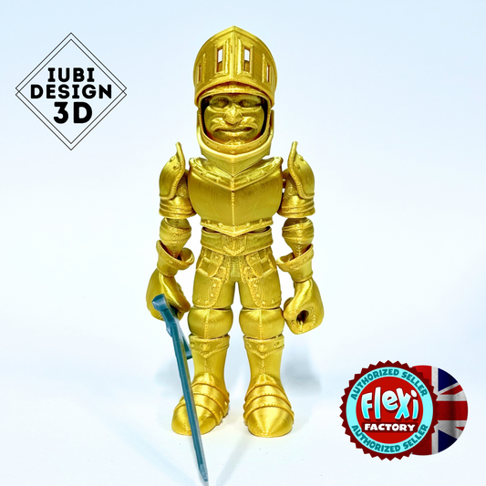3D Printed Knight in Armour | Articulating Figure with Sword