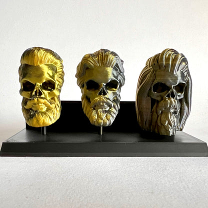 Limited Edition! Bearded Skull Miniature Collection | 3D Printed with Display Stand