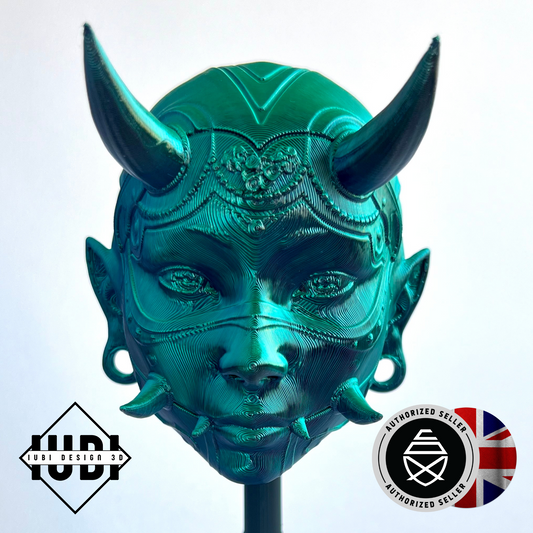 Hannya Chunari Mask Decoration | Japanese Mythology Wall Mountable 3D Printed Display