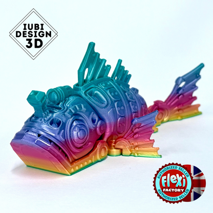 Cyber Fish | 3D Printed Articulating Futuristic Figure