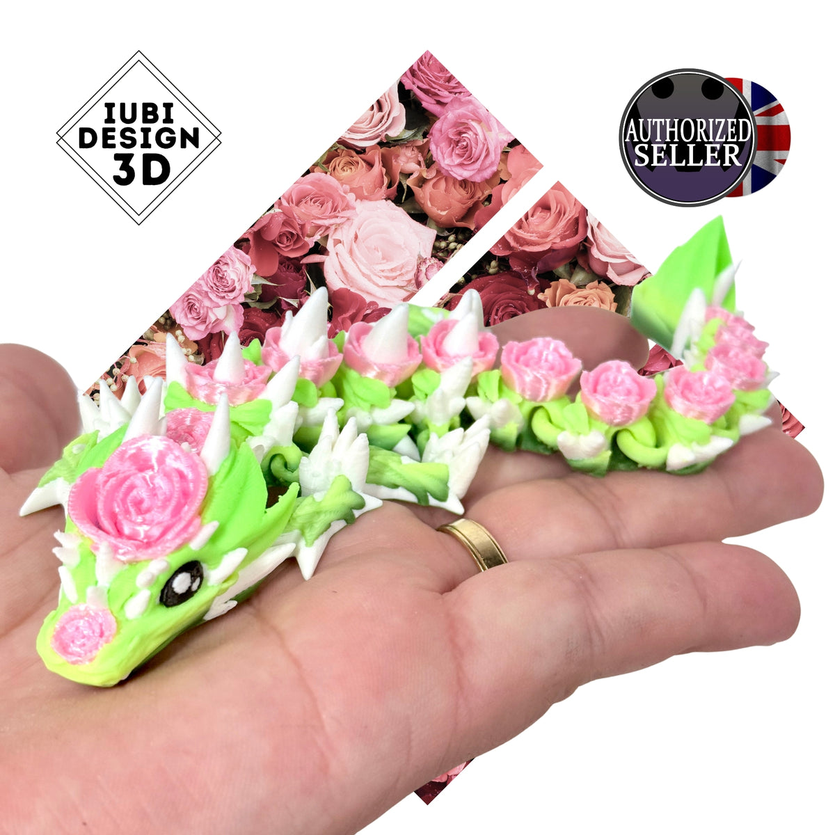 Baby Rose Dragon | 3D Printed Articulating Dragon Figure
