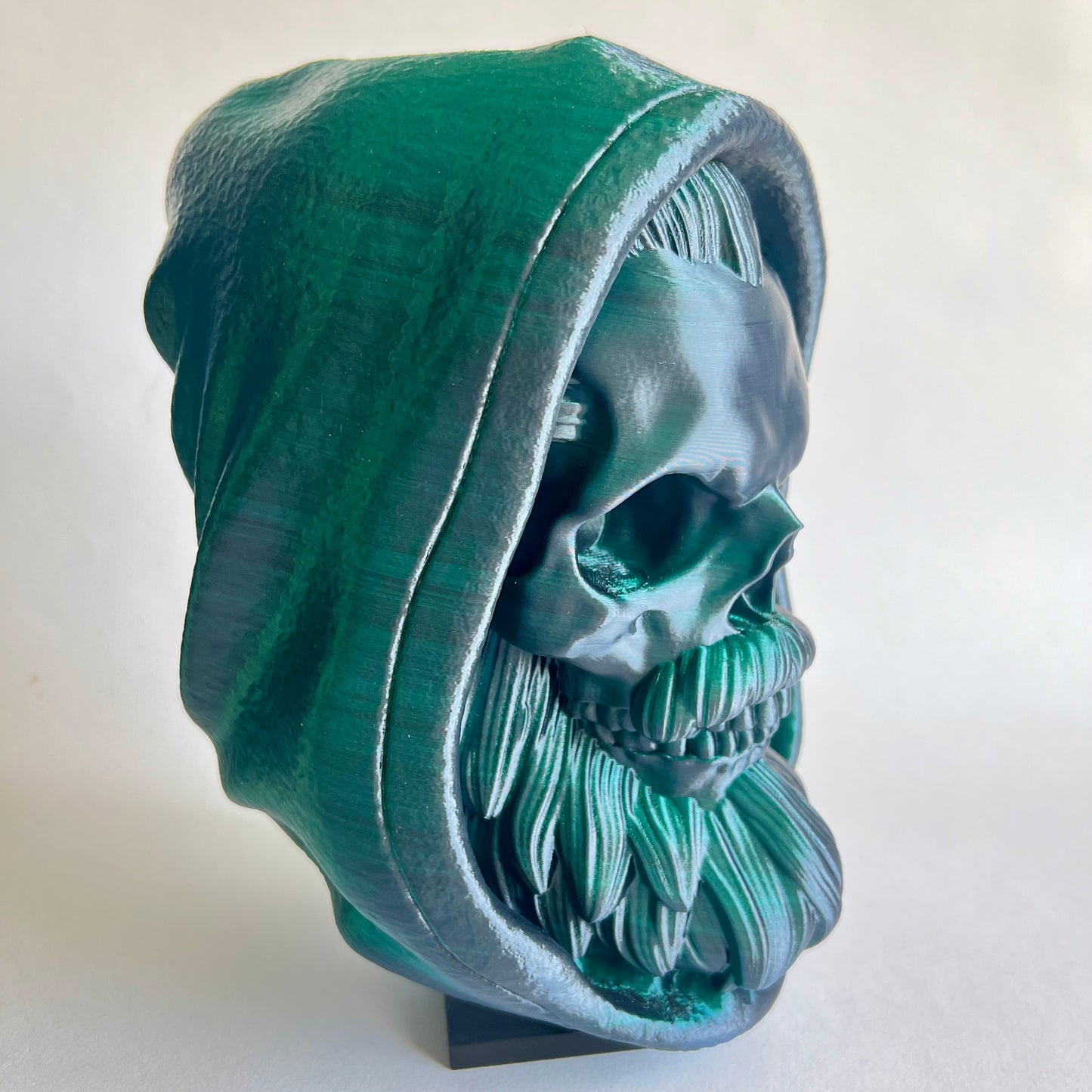 Hooded Bearded Skull | 3D Printed Home Decor - Small