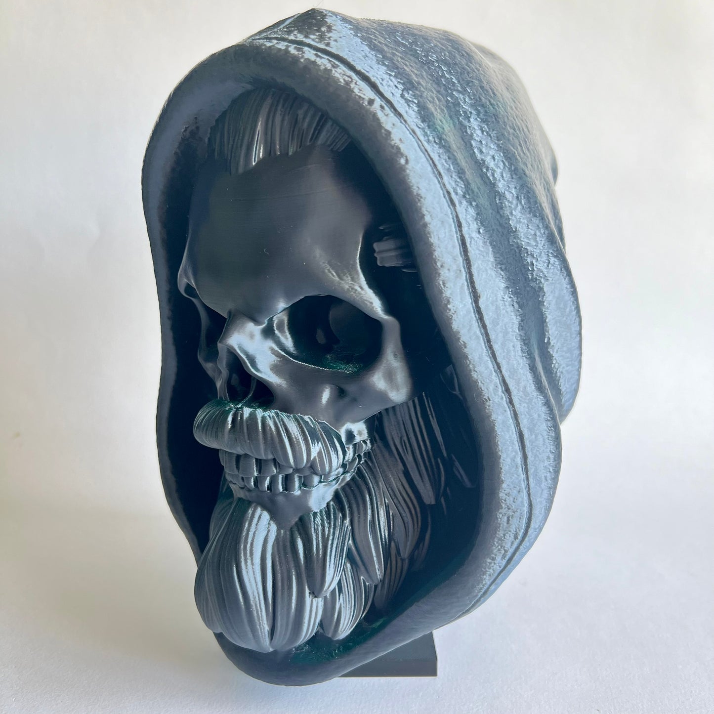 Hooded Bearded Skull | 3D Printed Home Decor - Small