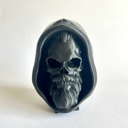 Hooded Bearded Skull | 3D Printed Home Decor - Small