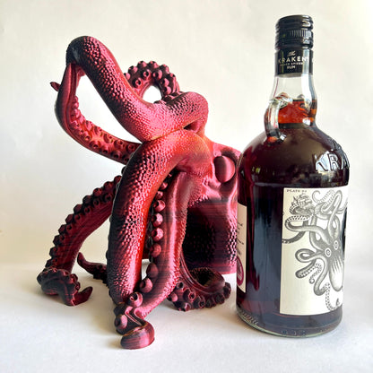 The Kraken Rum Guardian | 3D Printed Octopus Bottle Holder