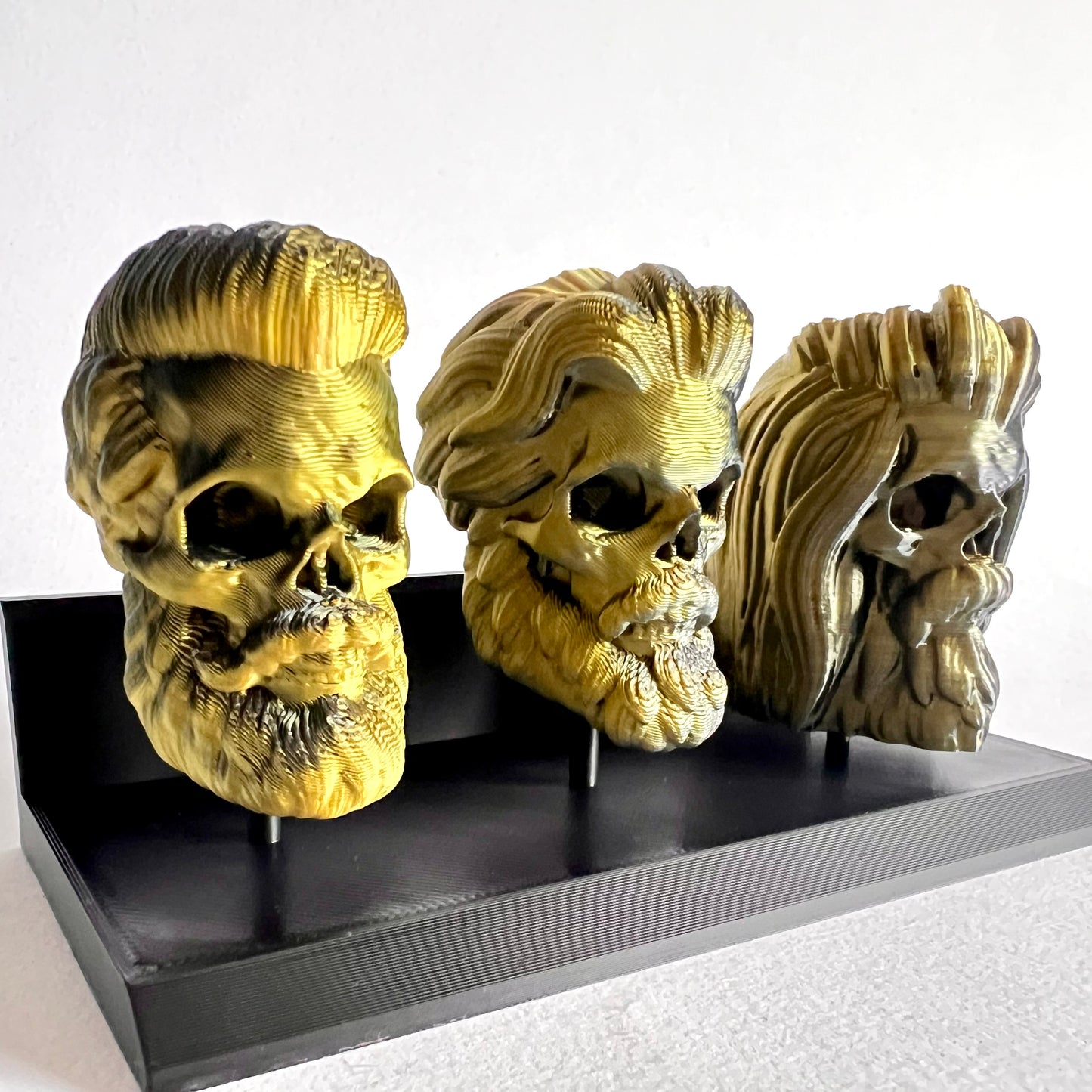 Limited Edition! Bearded Skull Miniature Collection | 3D Printed with Display Stand