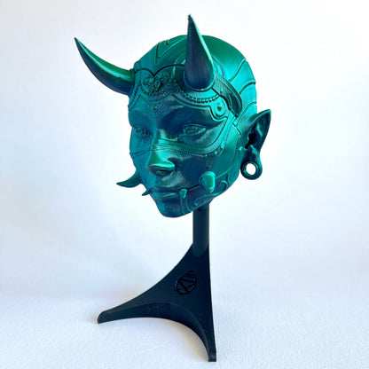 Hannya Chunari Mask Decoration | Japanese Mythology Wall Mountable 3D Printed Display