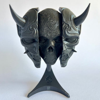 Behind Oni Mask Decoration | Japanese Mythology Wall Mountable 3D Printed Display