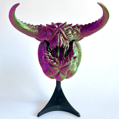 Ushi Beast Mask Decoration | Japanese Mythology Wall Mountable 3D Printed Display