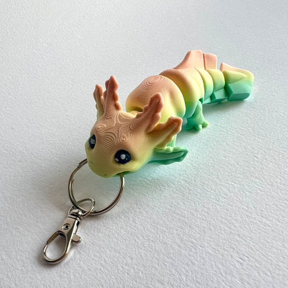 3D Printed Tiny Axolotl | Keyring