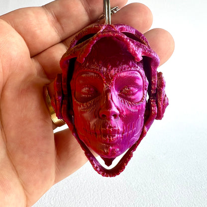 3D Printed Catrina Sugar Skull | Keyring