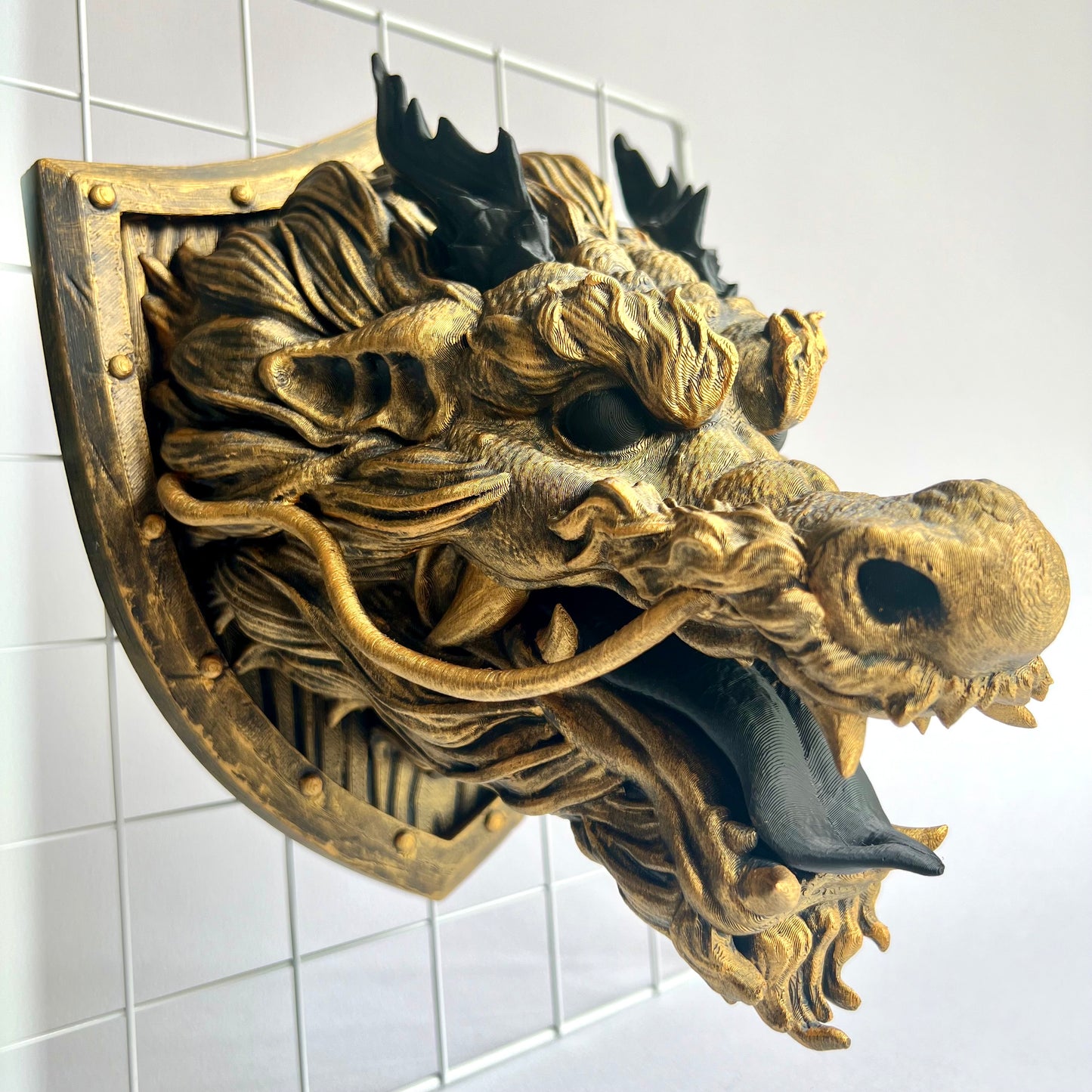 Eastern Dragon Trophy | 3D Printed Dragon Wall Mount Display