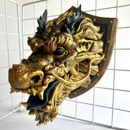 Eastern Dragon Trophy | 3D Printed Dragon Wall Mount Display