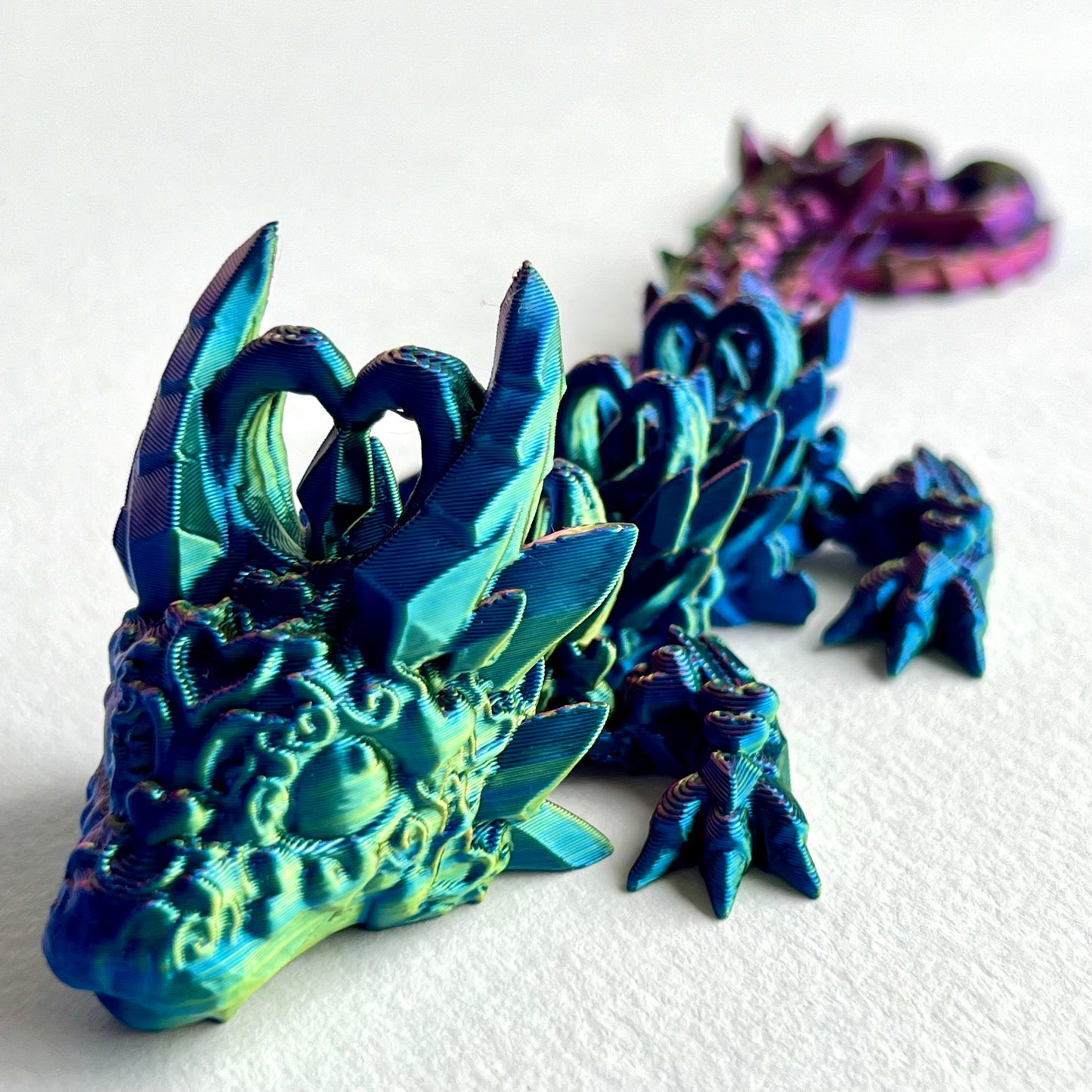 3D Printed Dark Heart Dragon | Baby - 7 inches