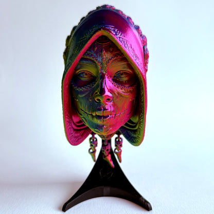 Santa Catrina Mask Decoration | Mexican Traditional Wall Mountable 3D Printed Display