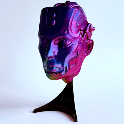 Alien Bot Mask Decoration | Dystopian Future Wall Mountable 3D Printed Display