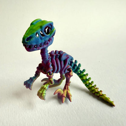 3D Printed Skeleton Velociraptor  | Tiny - 3 inch