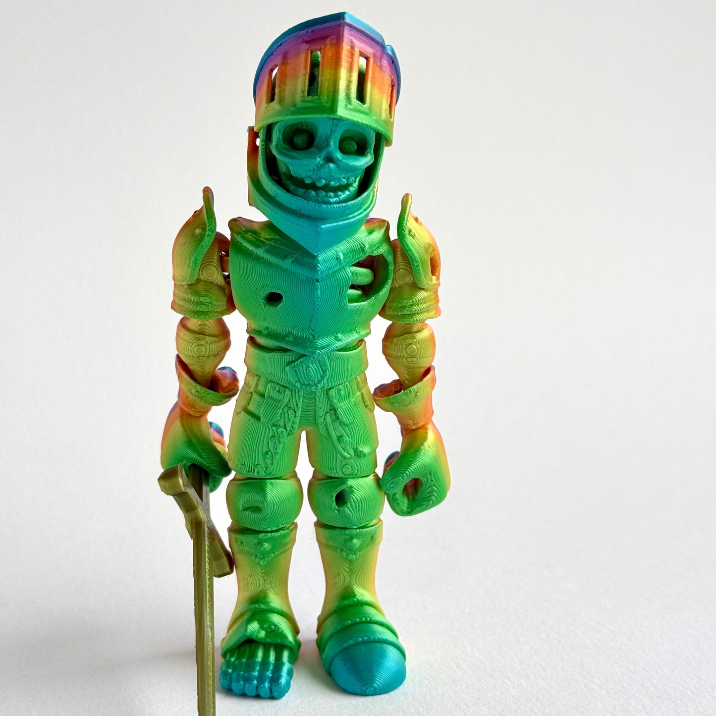 3D Printed Skeleton Knight | Articulating Figure with Sword