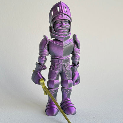 3D Printed Knight in Armour | Articulating Figure with Sword