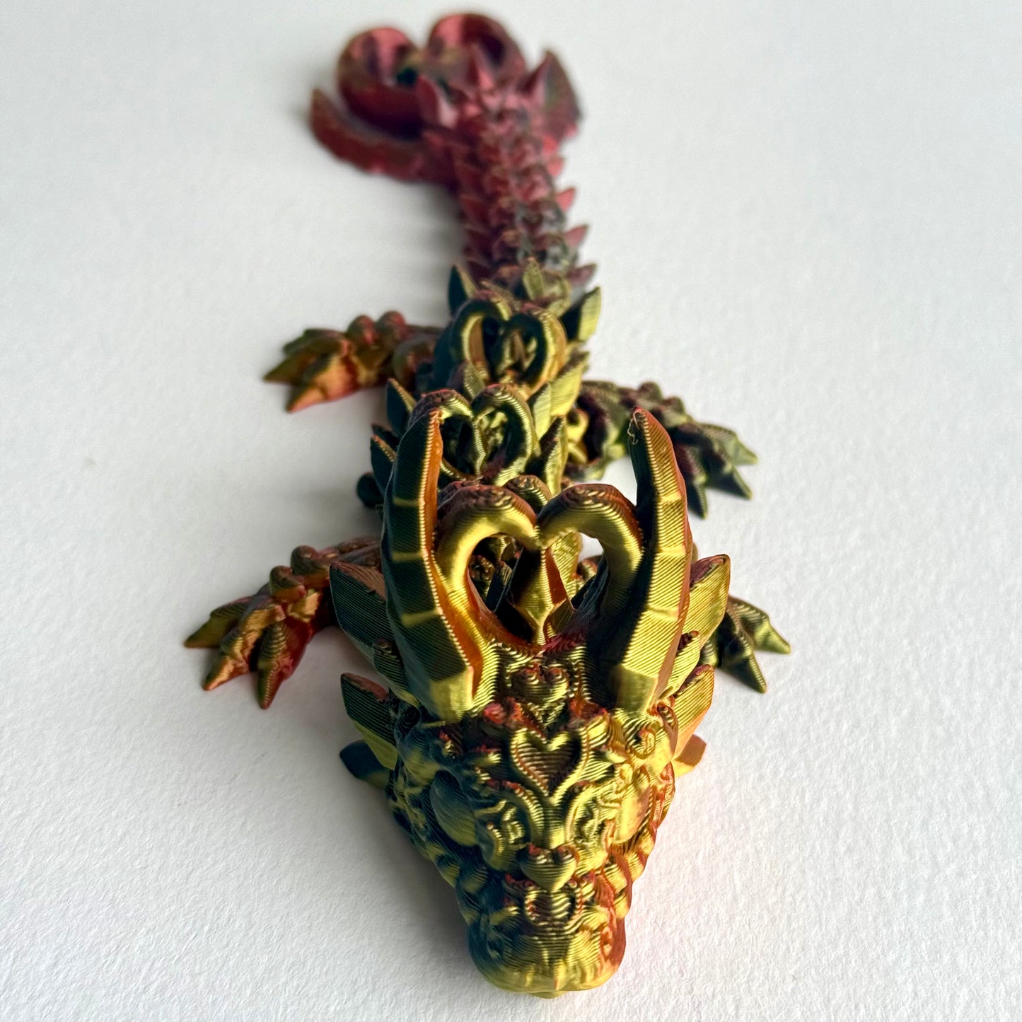 3D Printed Dark Heart Dragon | Baby - 7 inches