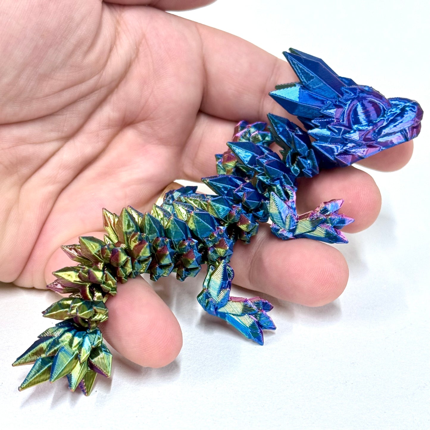 Baby Crystal Dragon | 3D Printed Articulated Figure (6 Inch)
