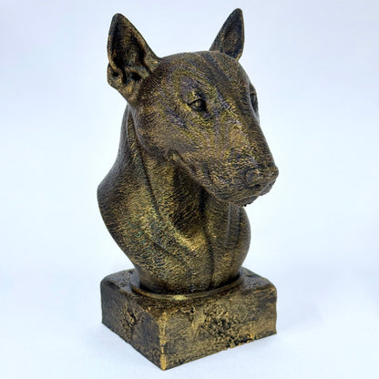 3D Printed Dog Bust | Brushed Gold Decor for Dog Lovers (6 Inch)
