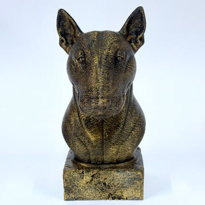 3D Printed Dog Bust | Brushed Gold Decor for Dog Lovers (6 Inch)