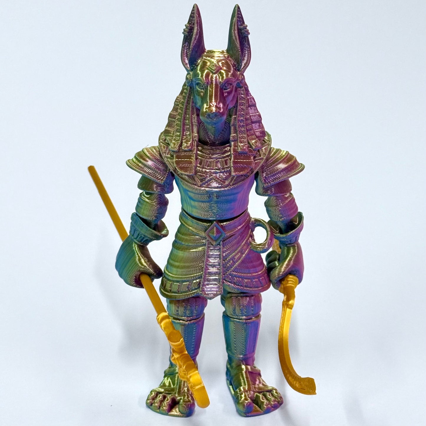 Anubis Egyptian Warrior | 3D Printed Articulated Figure with Accessories