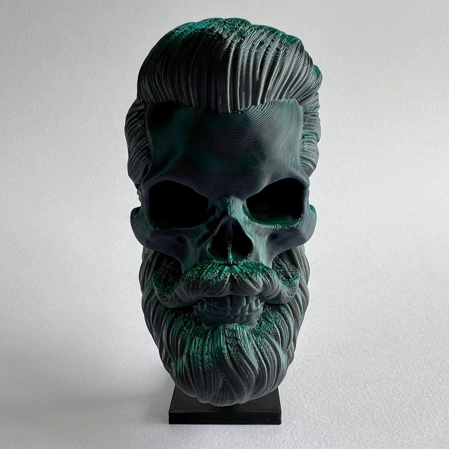 Short Back and Sides Bearded Skull | 3D Printed Home Decor - Large