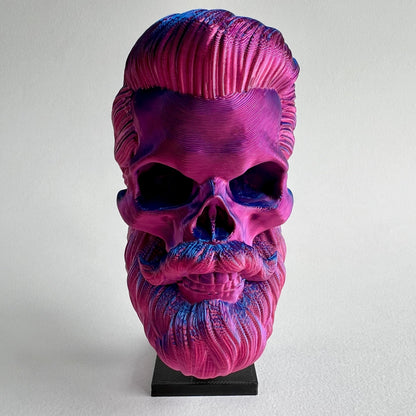 Short Back and Sides Bearded Skull | 3D Printed Home Decor - Large