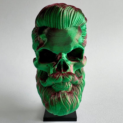 Short Back and Sides Bearded Skull | 3D Printed Home Decor - Large