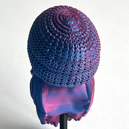 Beanie Hat Bearded Skull | 3D Printed Home Decor - Large