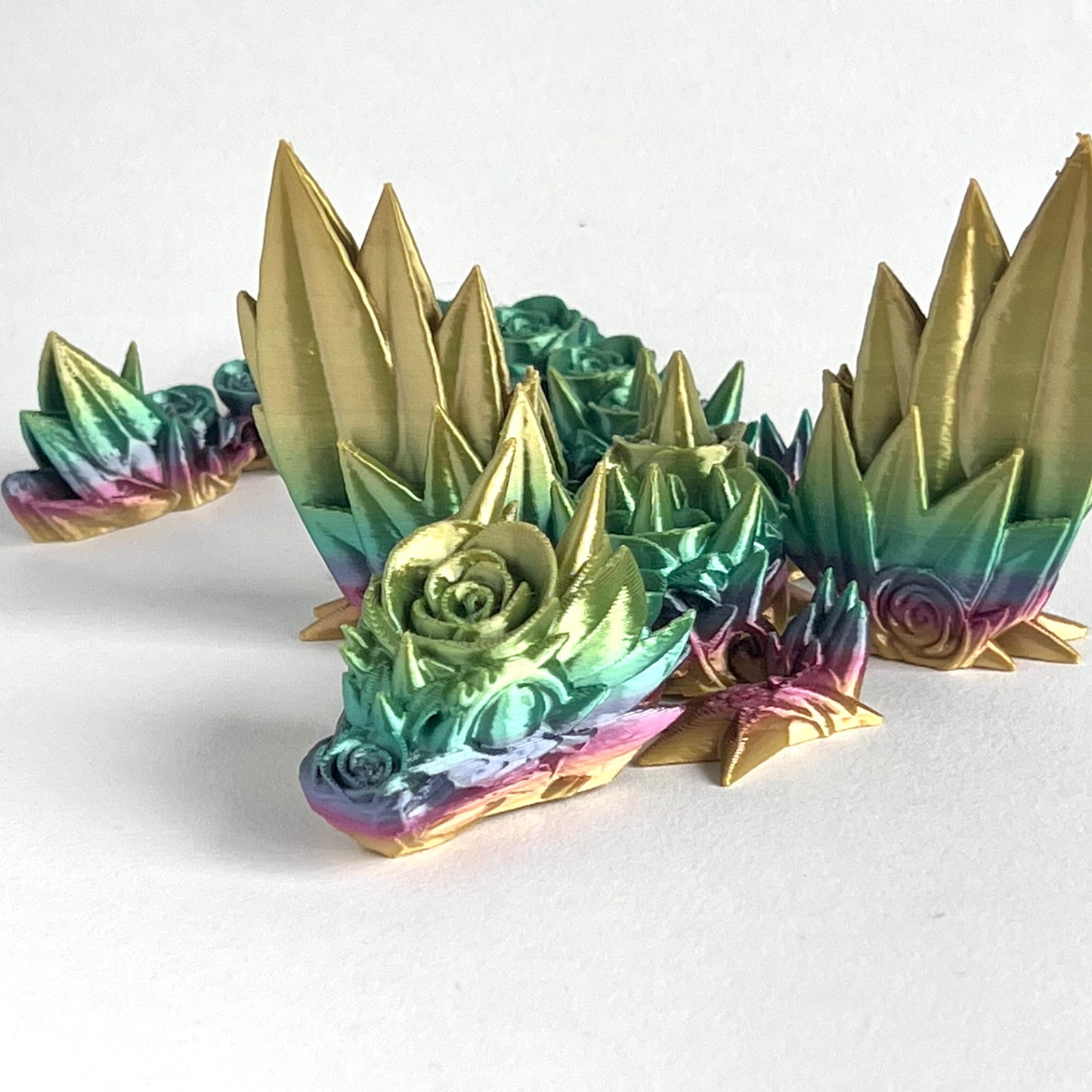 3D Printed Rose Wing Dragon | Baby - 9 inches