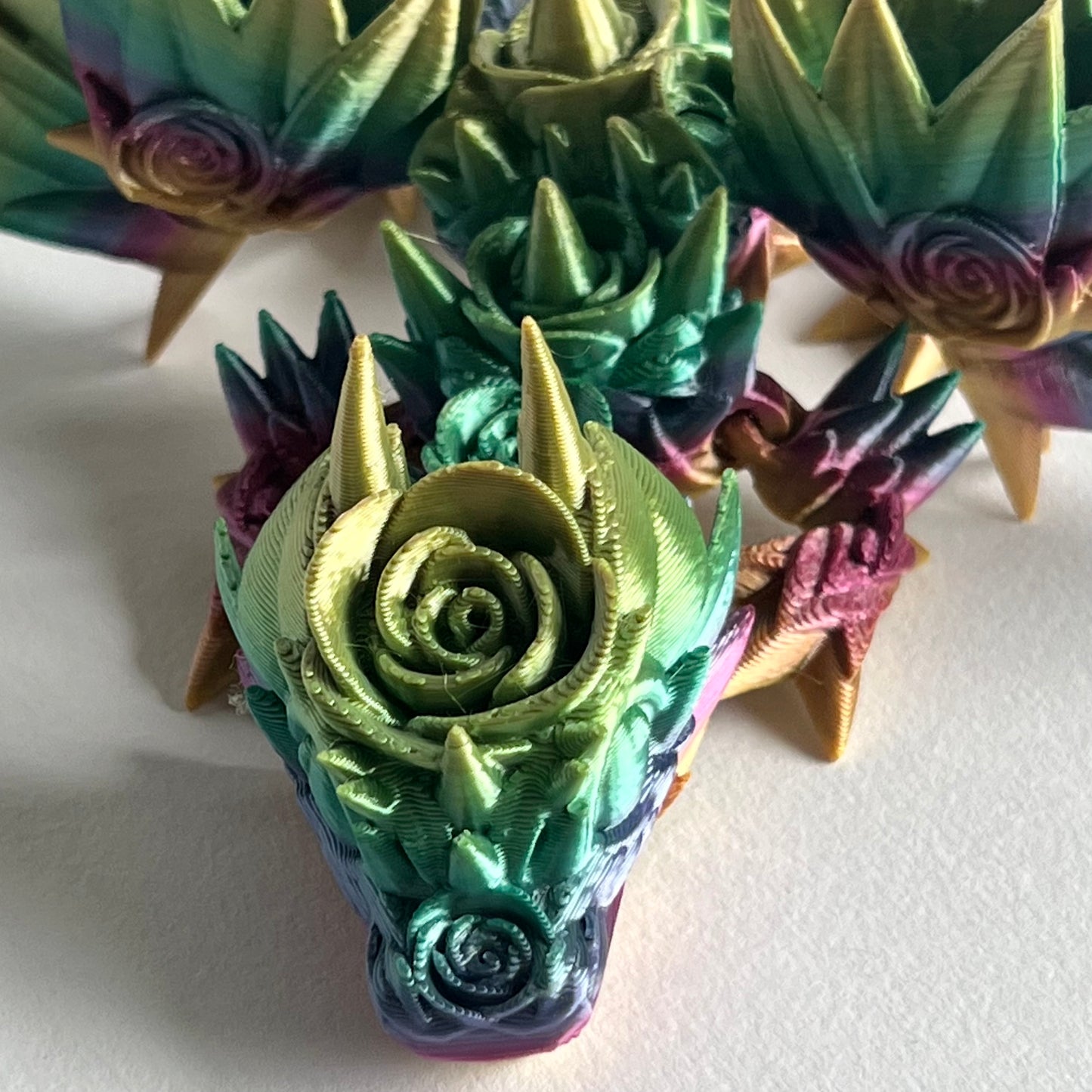 3D Printed Rose Wing Dragon | Baby - 9 inches