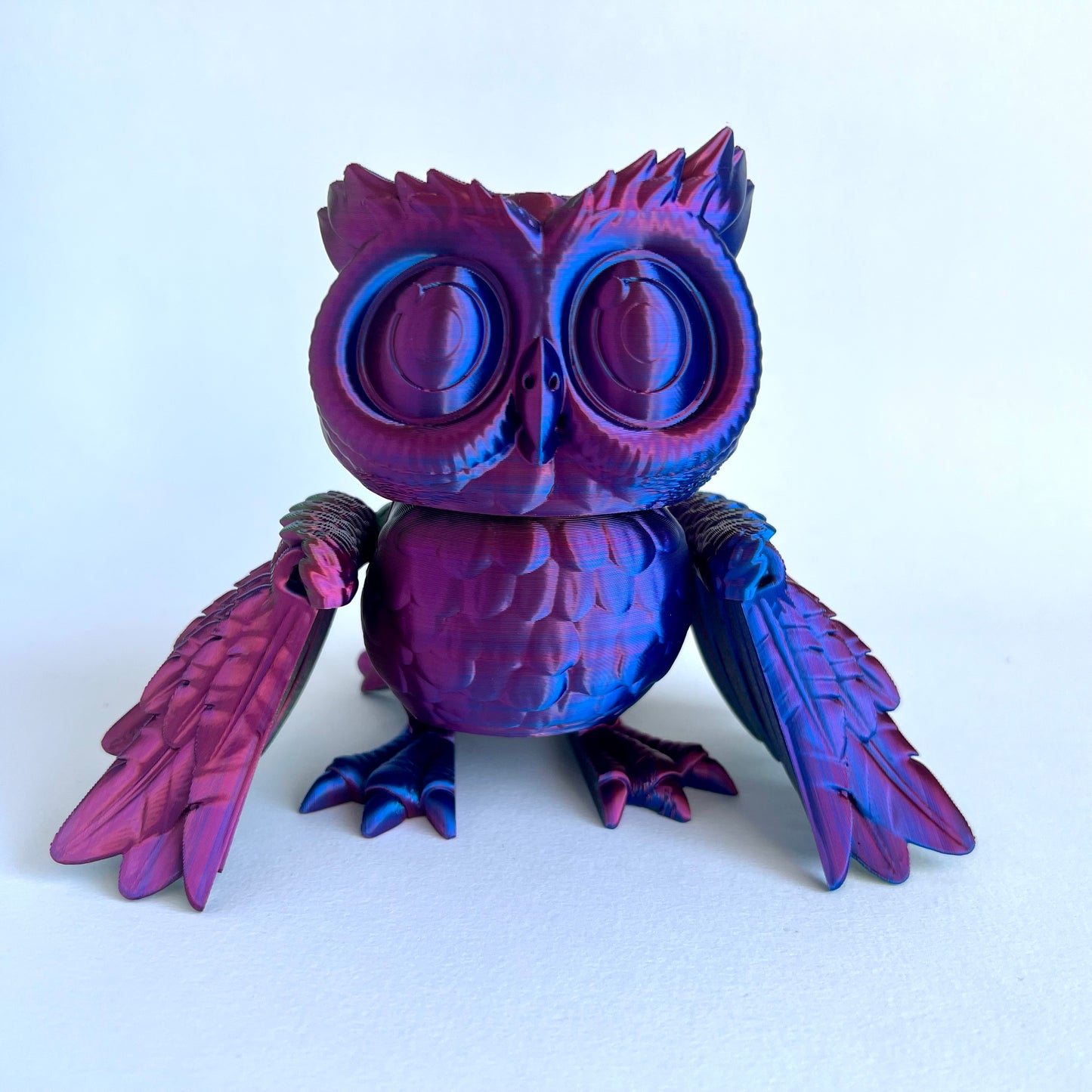 3D Printed Owl | Articulating Owl with Feathered Wings