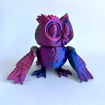 3D Printed Owl | Articulating Owl with Feathered Wings