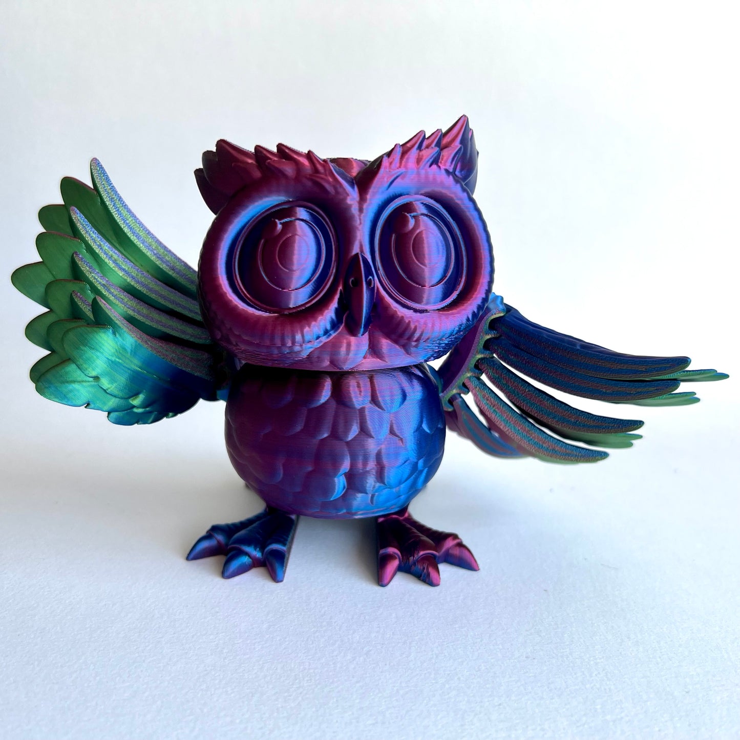 3D Printed Owl | Articulating Owl with Feathered Wings