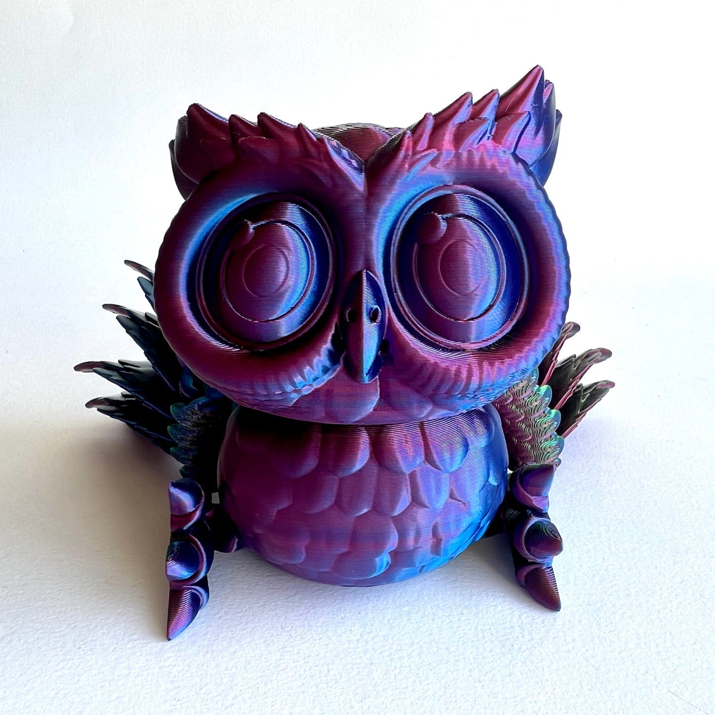 3D Printed Owl | Articulating Owl with Feathered Wings