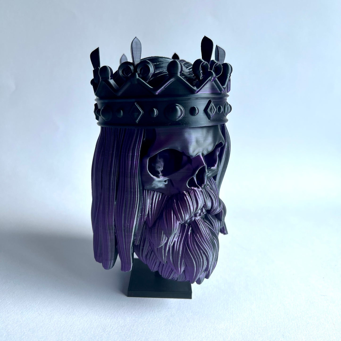 King Bearded Skull | 3D Printed Home Decor - Small