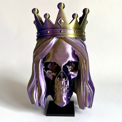 Queen Skull | 3D Printed Home Decor - Large