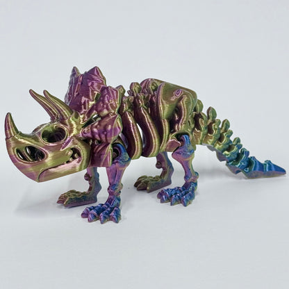Skeleton Triceratops | 3D Printed Articulating Dinosaur Figure