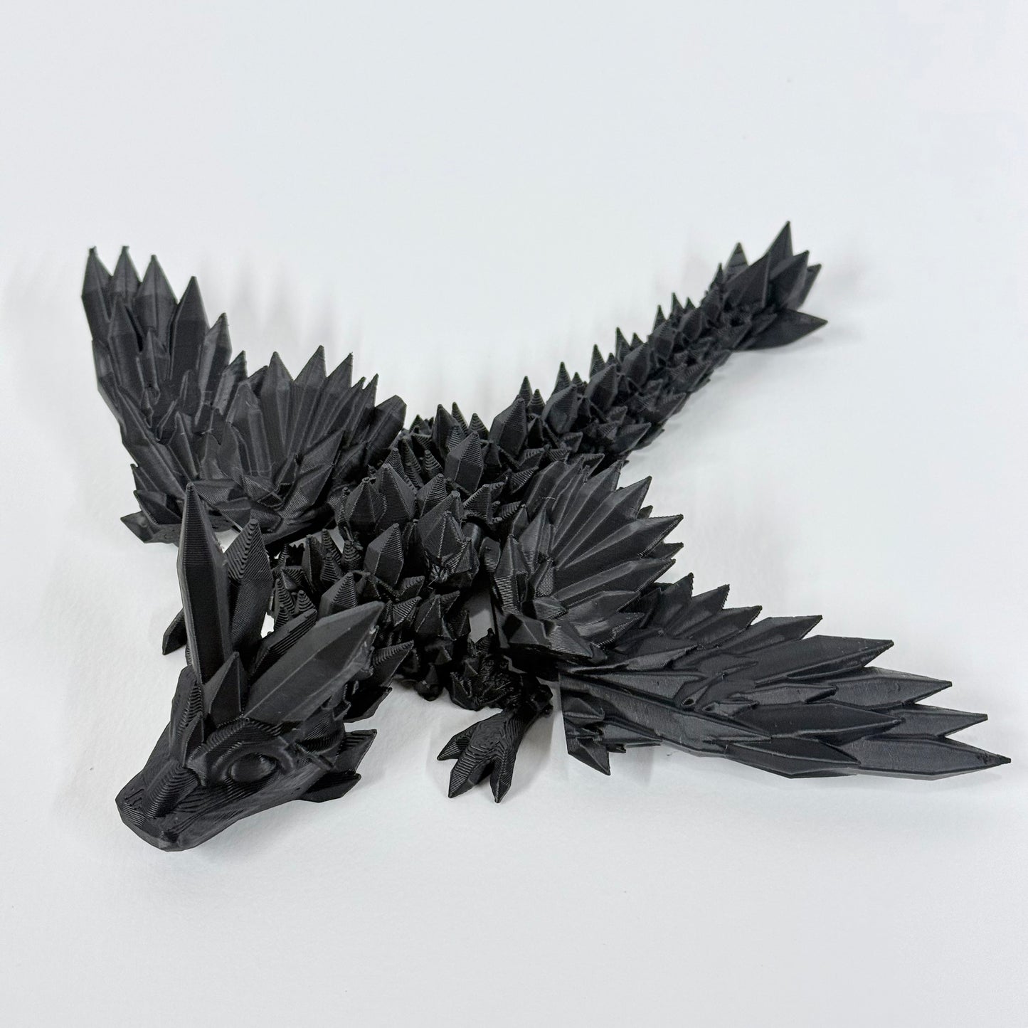 3D Printed Baby Crystal Wing Dragon | 7 Inch Articulated Figure