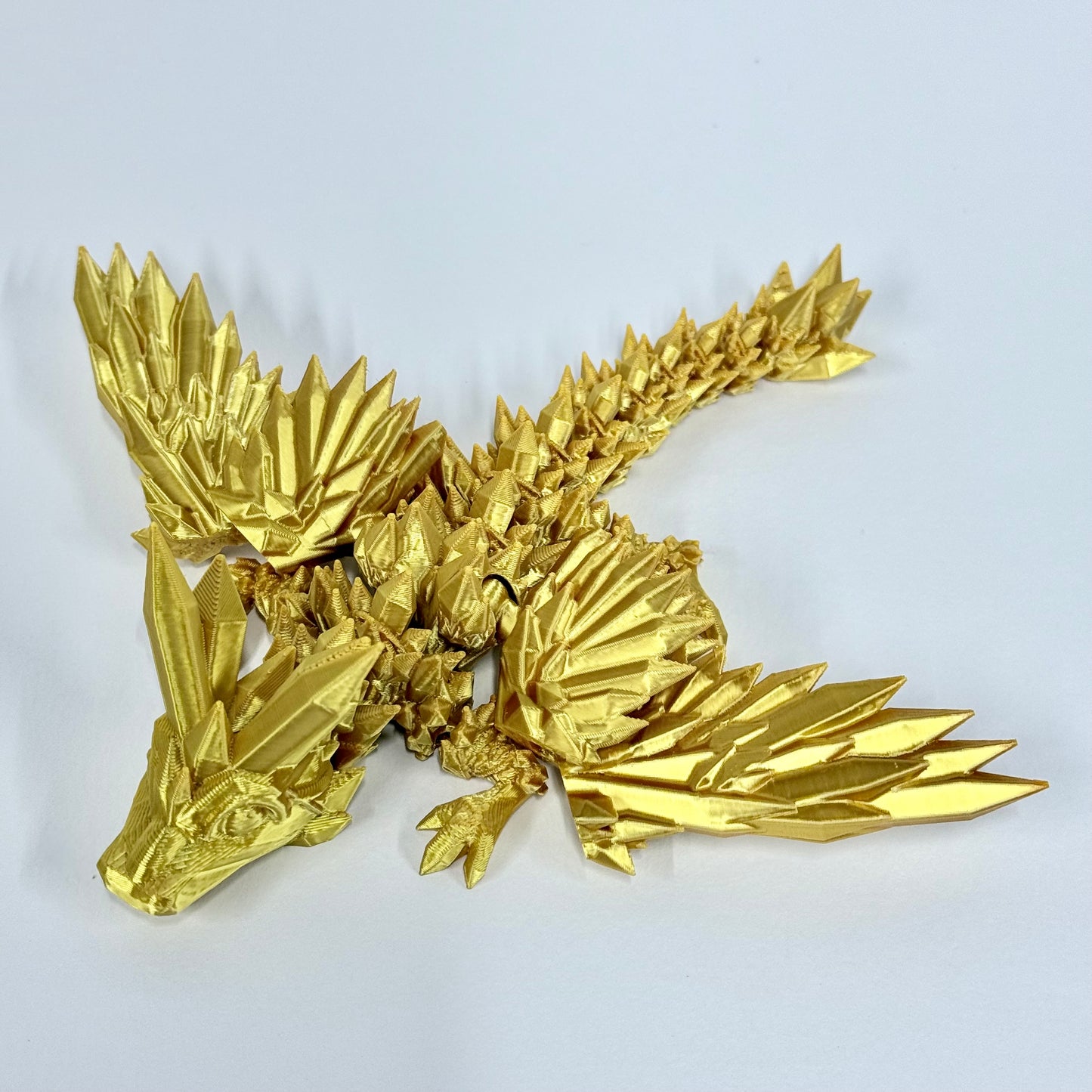 3D Printed Baby Crystal Wing Dragon | 7 Inch Articulated Figure