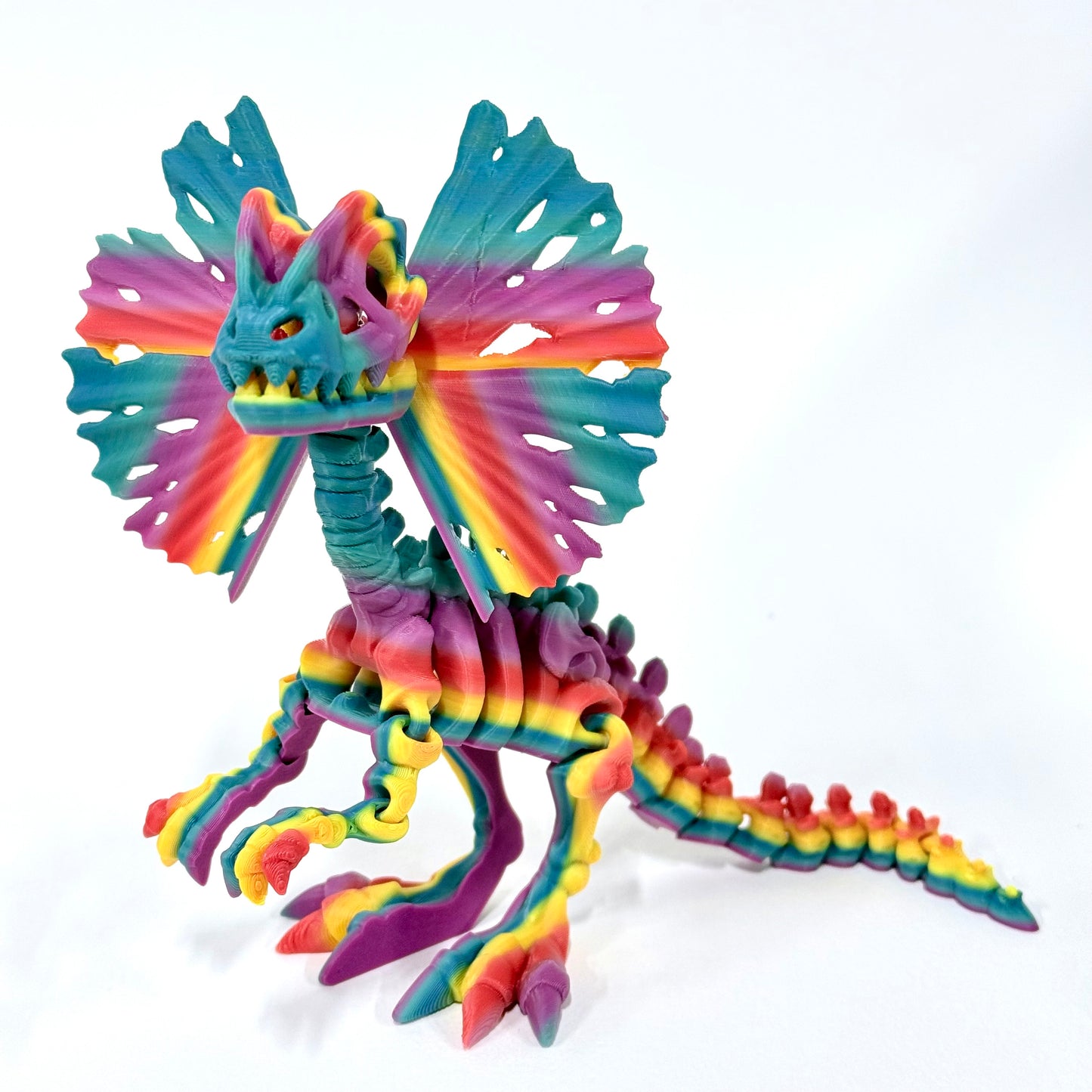 Skeleton Dilophosaurus | 3D Printed Articulated Dinosaur Skeleton Figure