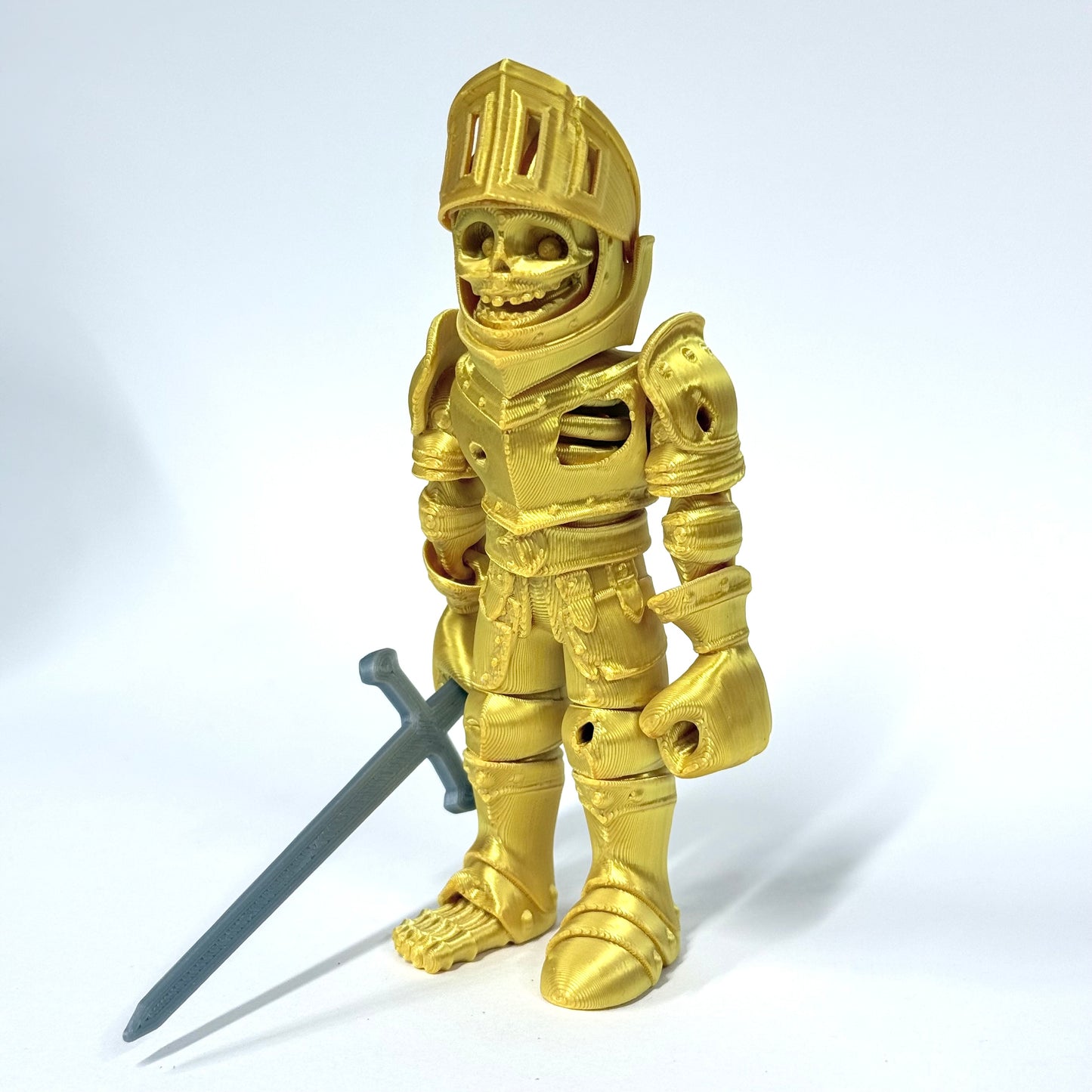 3D Printed Skeleton Knight | Articulating Figure with Sword