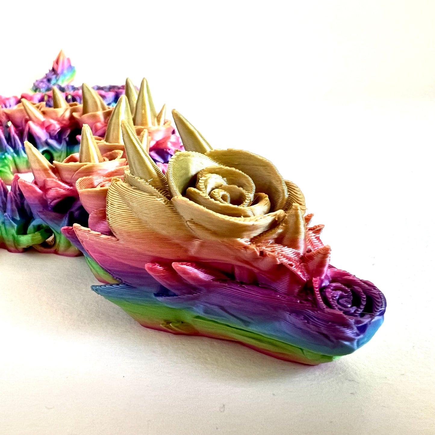 3D Printed Rose Dragon | Adult - 20.5 - 29 inches