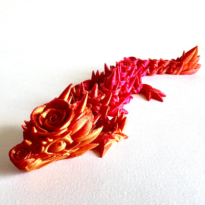 3D Printed Rose Dragon | Baby - 7 inches